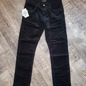 Mens Match courdory pants black XLarge 34